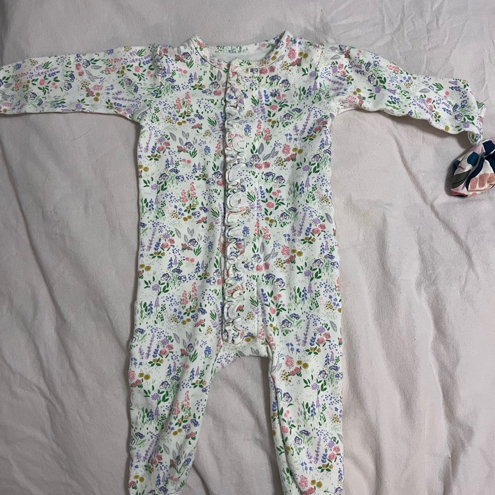 Magnetic Me Multicolor Floral Kids Footie